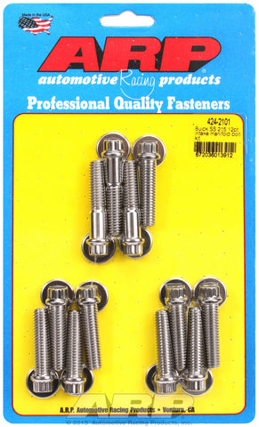 12-Pt Head Stainless Intake Manifold Bolts for Buick 215 cid, uses 3/8˝ socket