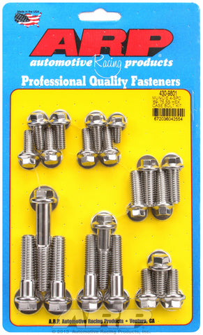 Manual Transmission Cast Bolt Kit for GM Muncie 4 Speed Stainless - Hex Head