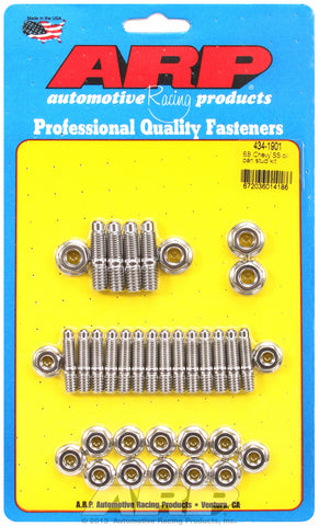Hex Head Stainless Oil Pan Stud Kit for Chevrolet 265-400 cid (w/ standard 2-pc. cork gasket)