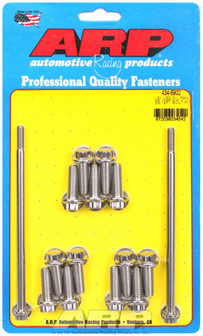 12-Pt Head Stainless Oil Pan Bolt Kit for Chevrolet Gen III/IV LS Series small block