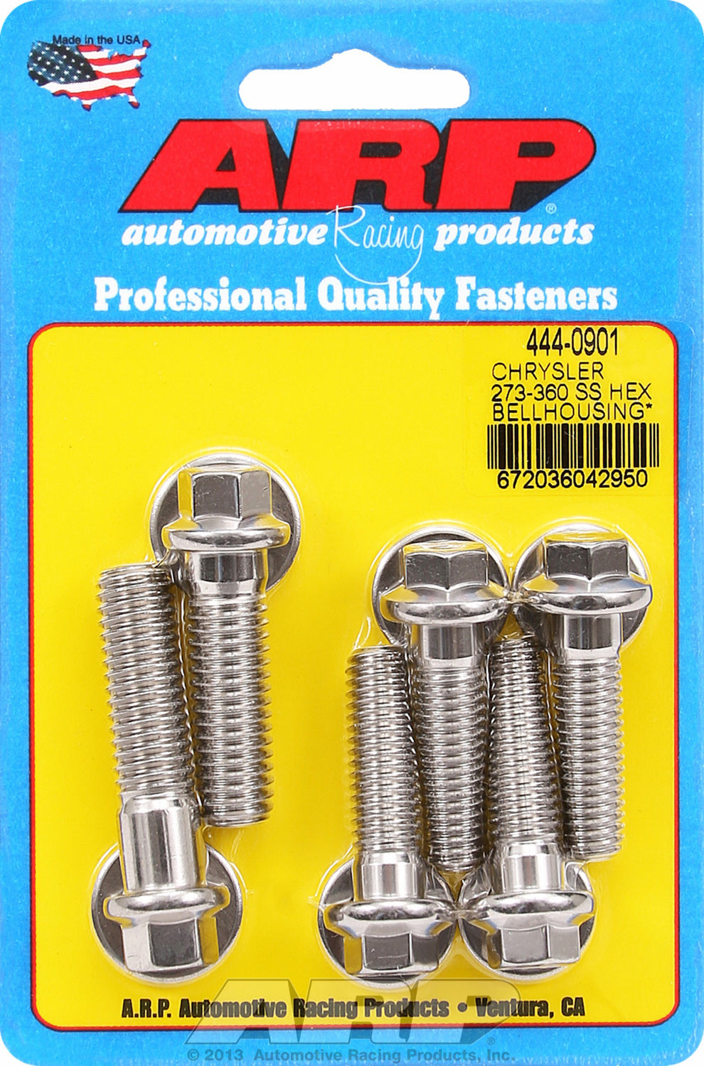 Bellhousing Bolt Kit for Chrysler 273-318-340-360 Wedge Stainless Hex Head