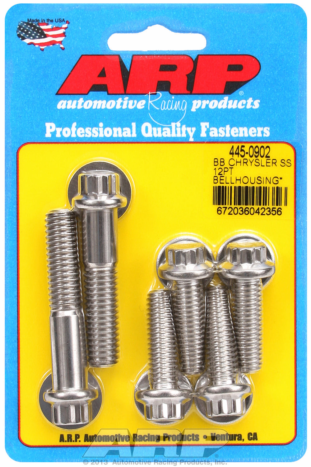 Bellhousing Bolt Kit for Chrysler 383-400-413-426-440 Wedge Stainless 12-Pt Head