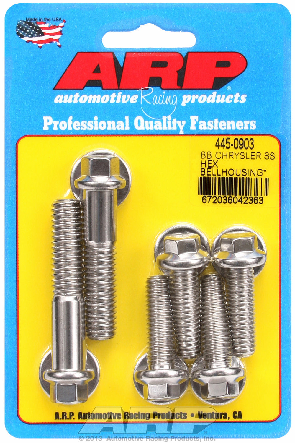 Bellhousing Bolt Kit for Chrysler 383-400-413-426-440 Wedge Stainless Hex Head