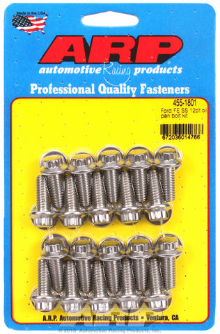 12-Pt Head Stainless Oil Pan Bolt Kit for Ford 390-428 cid FE Series