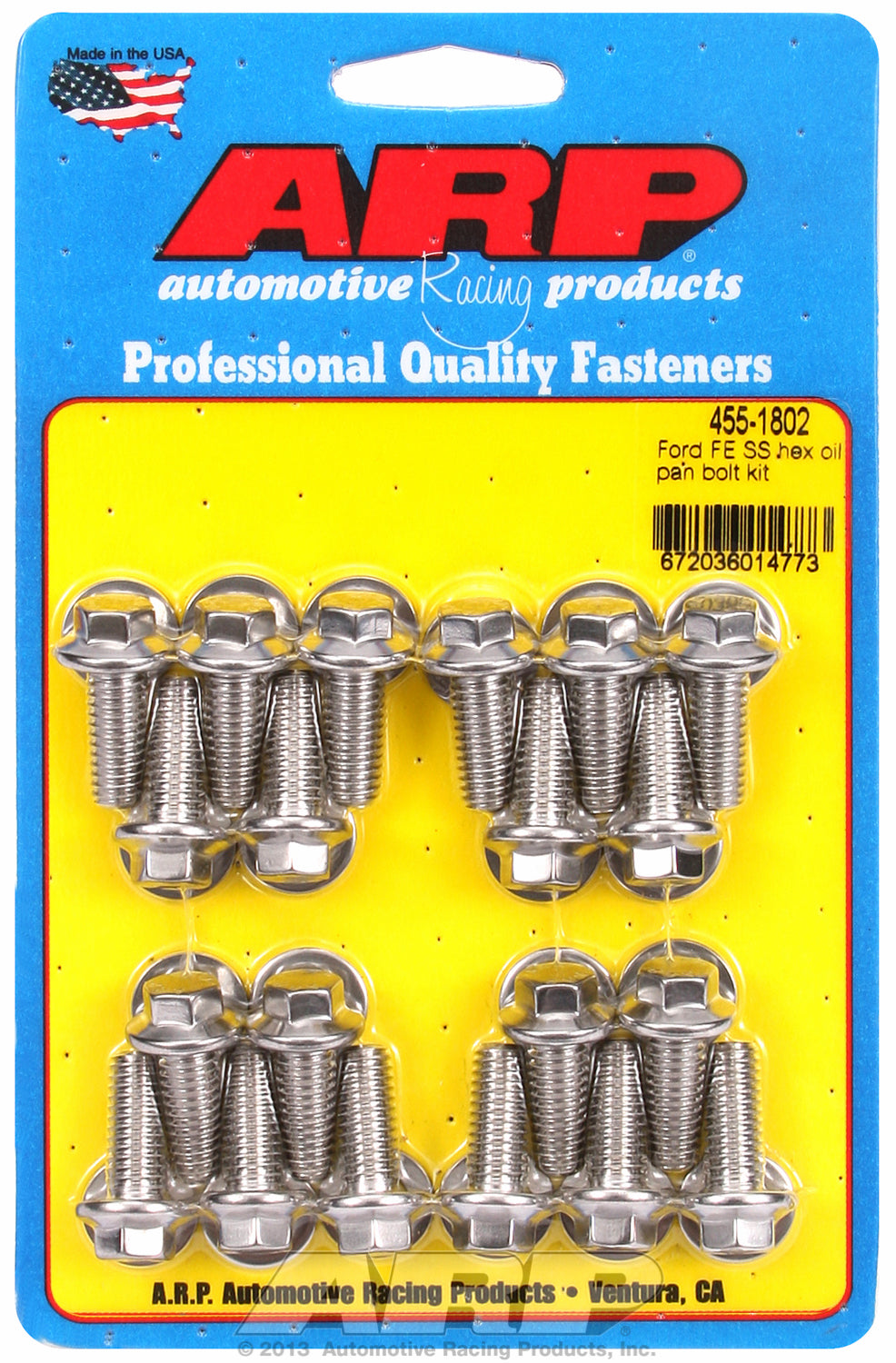 Hex Head Stainless Oil Pan Bolt Kit for Ford 390-428 cid FE Series