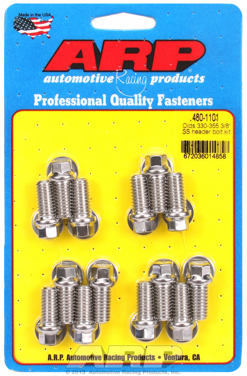 Header Bolt Kit For Oldsmobile 330-455 cid Stainless Hex Head