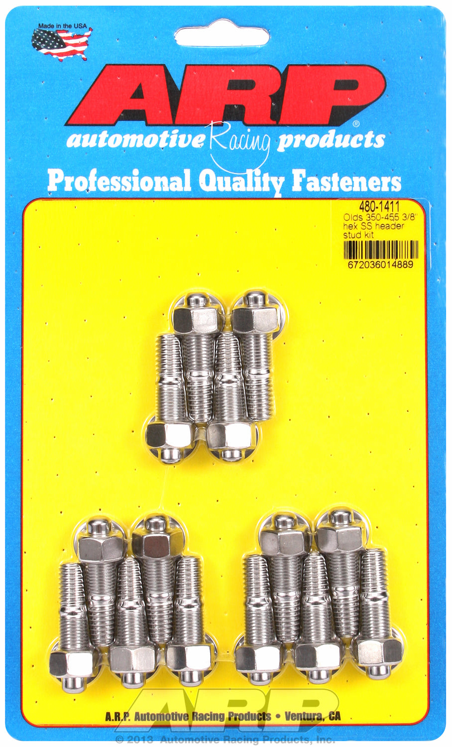 Header Stud Kit for Oldsmobile 330-455 cid Stainless Hex Head