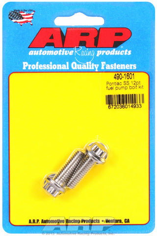 Fuel Pump Bolt Kit for Pontiac Stainless - 12-Pt Head