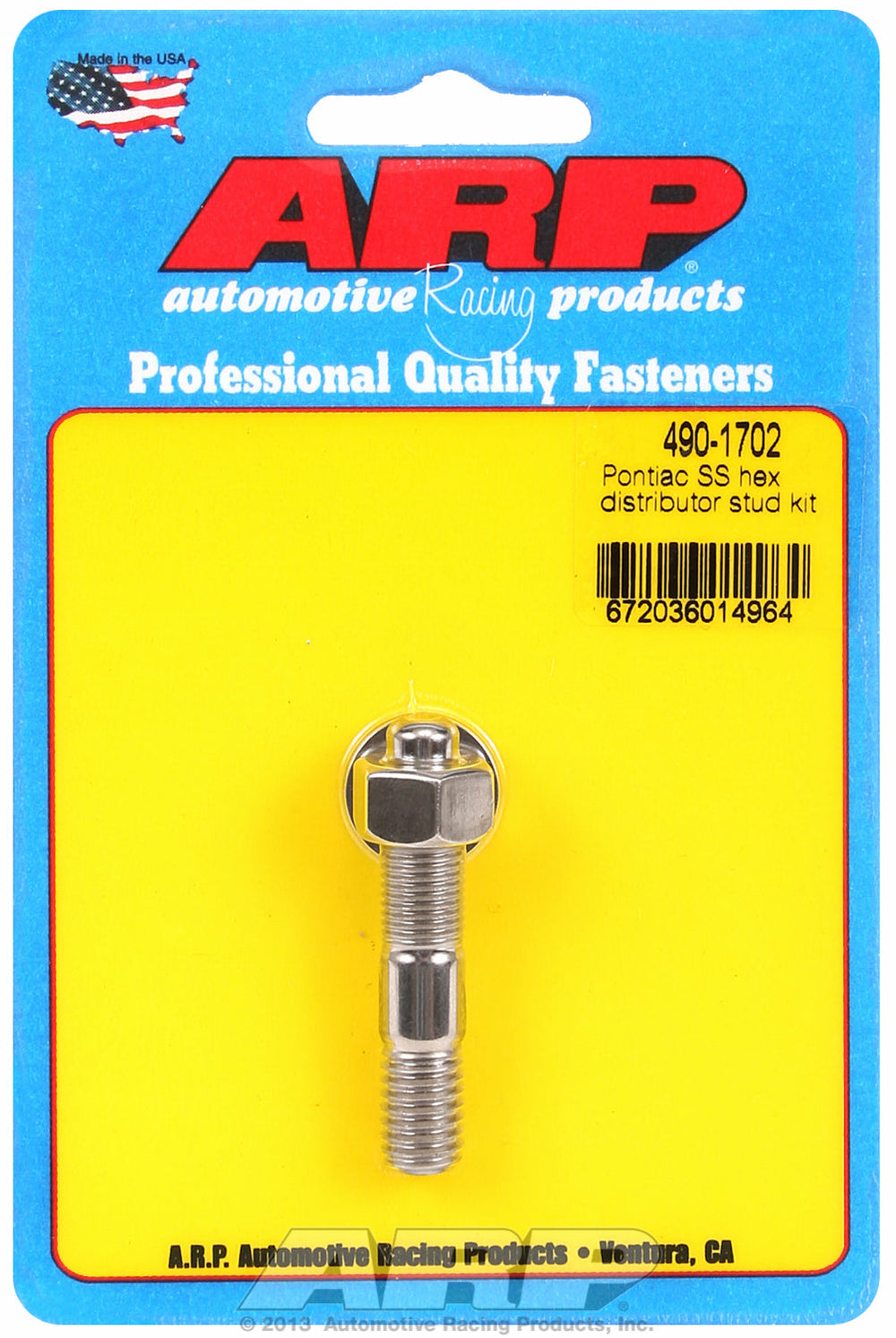 Distributor Stud Kit for Pontiac Stainless - Hex Head