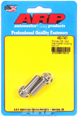 Thermostat Housing Bolt Kit for Pontiac Stainless - 12-Pt Head