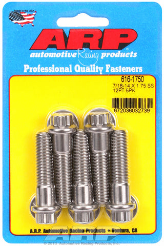 7/16-14 X 1.750 12pt SS bolts