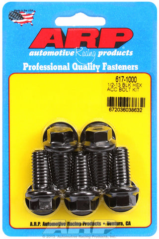 1/2-13 x 1.000 hex black oxide bolts