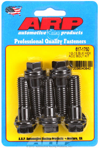 1/2-13 x 1.750 hex black oxide bolts