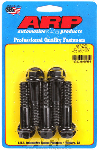 1/2-13 x 2.250 hex black oxide bolts