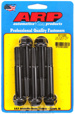 1/2-13 x 3.250 hex black oxide bolts
