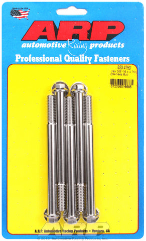 3/8-16 x 4.750 hex SS bolts
