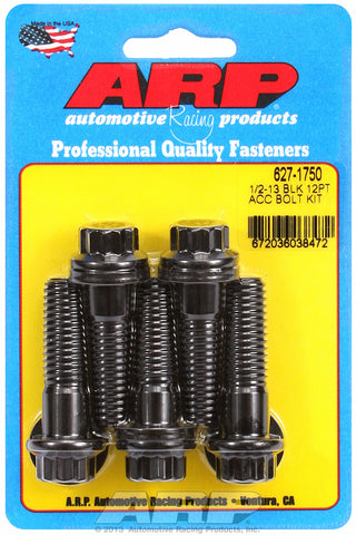 1/2-13 x 1.750 12pt black oxide bolts