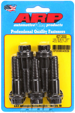 1/2-13 x 2.000 12pt black oxide bolts