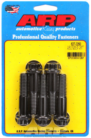 1/2-13 x 2.250 12pt black oxide bolts