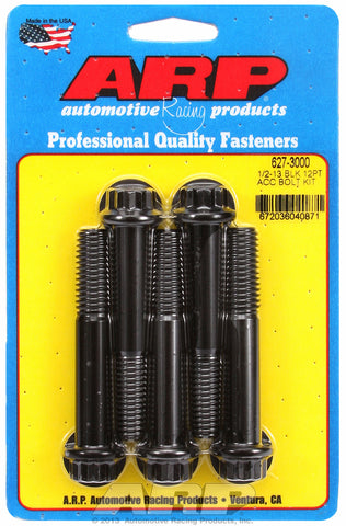 1/2-13 x 3.000 12pt black oxide bolts