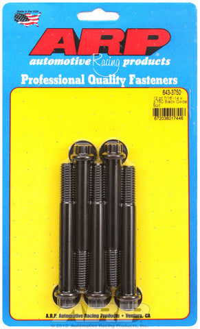 7/16-14 x 3.750 12pt black oxide bolts