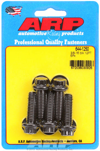 3/8-16 x 1.250 12pt 7/16 wrenching black oxide bolts