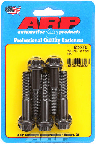 3/8-16 x 2.000 12pt 7/16 wrenching black oxide bolts