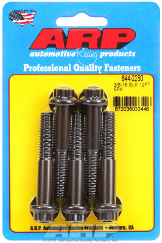 3/8-16 x 2.250 12pt 7/16 wrenching black oxide bolts
