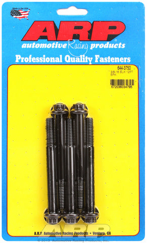 3/8-16 x 3.750 12pt 7/16 wrenching black oxide bolts