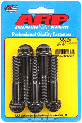 7/16-14 X 2.250 12pt 1/2 wrenching black oxide bolts