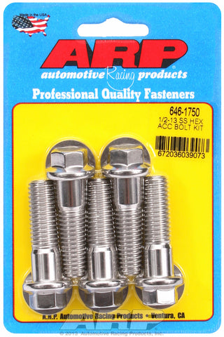 1/2-13 X 1.750 hex SS bolts