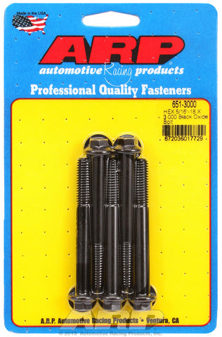 5/16-18 X 3.000 hex black oxide bolts