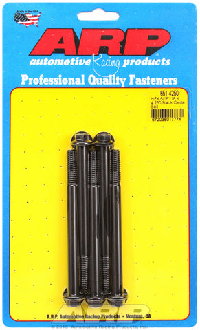 5/16-18 X 4.250 hex black oxide bolts