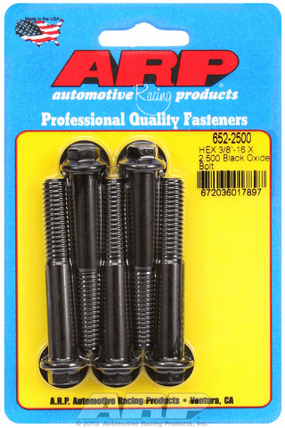 3/8-16 X 2.500 hex black oxide bolts
