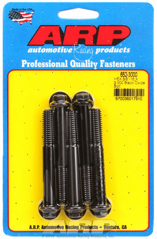 3/8-16 X 3.000 hex black oxide bolts