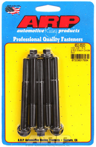 3/8-16 X 3.500 hex black oxide bolts
