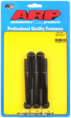 3/8-16 X 3.750 hex black oxide bolts