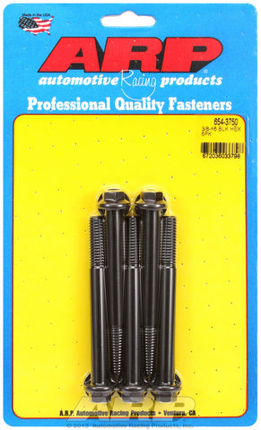 3/8-16 x 3.750 hex 7/16 wrenching black oxide bolts