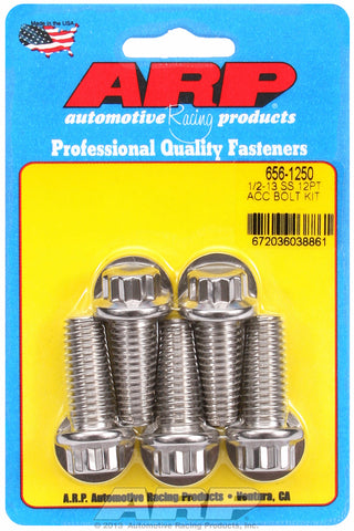 1/2-13 x 1.250 12pt SS bolts