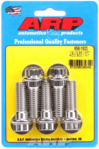 1/2-13 x 1.500 12pt SS bolts