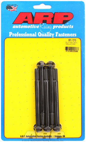 M8 x 1.25 x 100 hex black oxide bolts