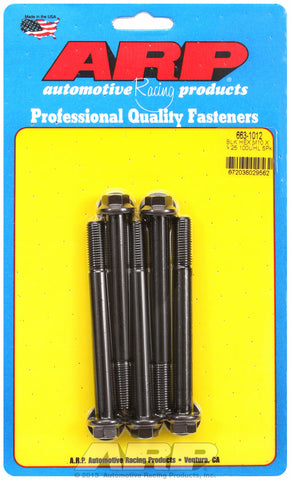 M10 x 1.25 x 100 hex black oxide bolts