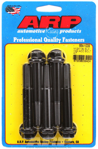 M12 x 1.50 x 80 hex black oxide bolts