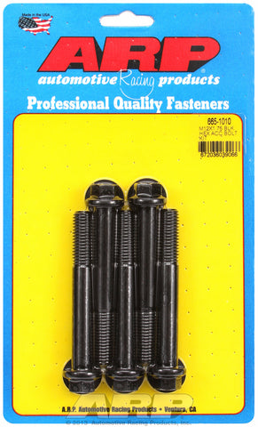 M12 x 1.75 x 90 hex black oxide bolts