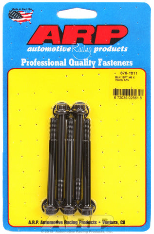 M6 x 1.00 x 70 12pt black oxide bolts