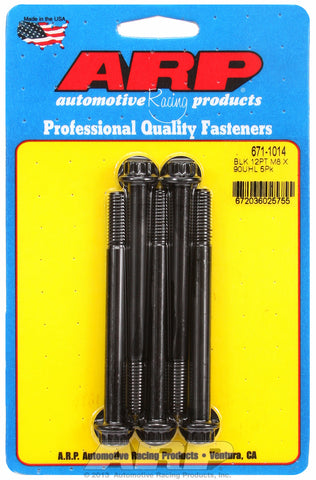 M8 x 1.25 x 90  12pt black oxide bolts