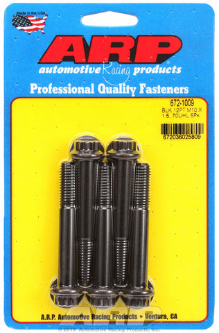 M10 x 1.50 x 70 12pt black oxide bolts