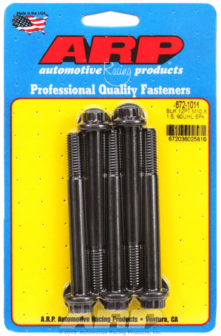 M10 x 1.50 x 90  12pt black oxide bolts