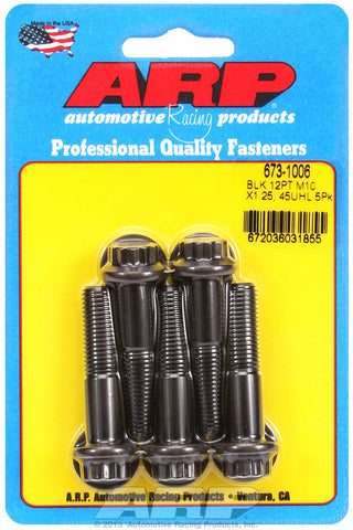 M10 x 1.25 x 45 12pt black oxide bolts