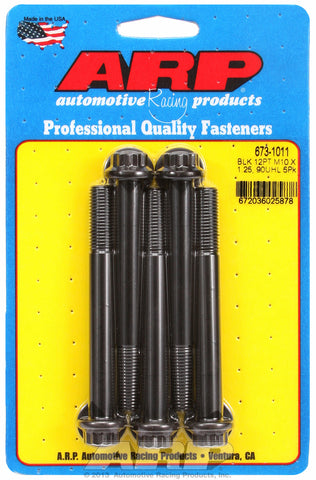 M10 x 1.25 x 90  12pt black oxide bolts